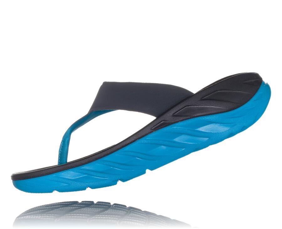 Sandálias Hoka One One Feminino Azul Marinho - Ora Recovery Flip - 978-VJSYON